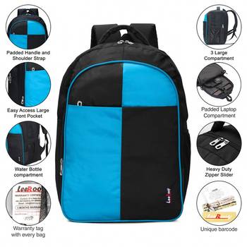 LeeRooy Box S. Blue & Black Backpack 1