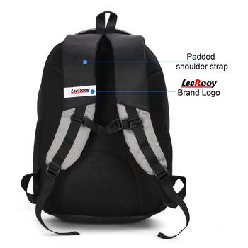 LeeRooy Blue & Black Multi Pocket Big Laptop Backpack 1