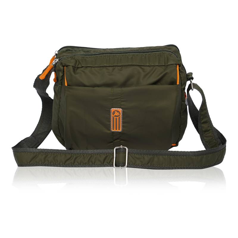 NFI essentials Men's Sling Bag Stylish Cross Body Travel Office Business Messenger Bag for Men Women (Green)