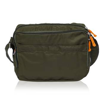 NFI essentials Men's Sling Bag Stylish Cross Body Travel Office Business Messenger Bag for Men Women (Green) 3