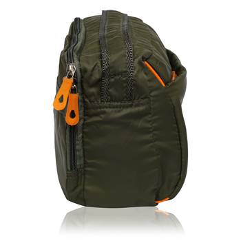 NFI essentials Men's Sling Bag Stylish Cross Body Travel Office Business Messenger Bag for Men Women (Green) 4