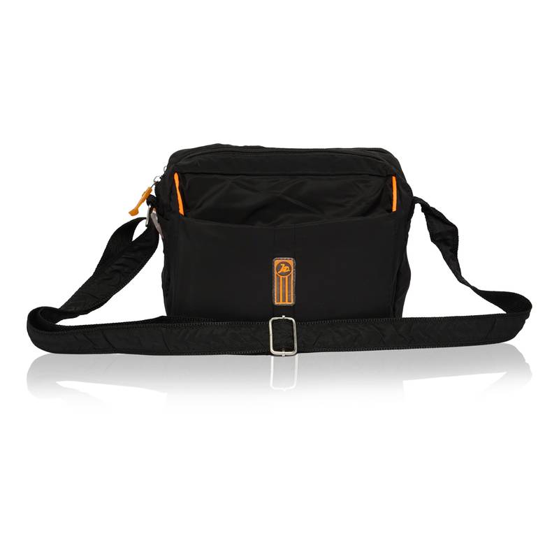 NFI essentials Men's Sling Bag Stylish Cross Body Travel Office Business Messenger Bag for Men Women (Black)