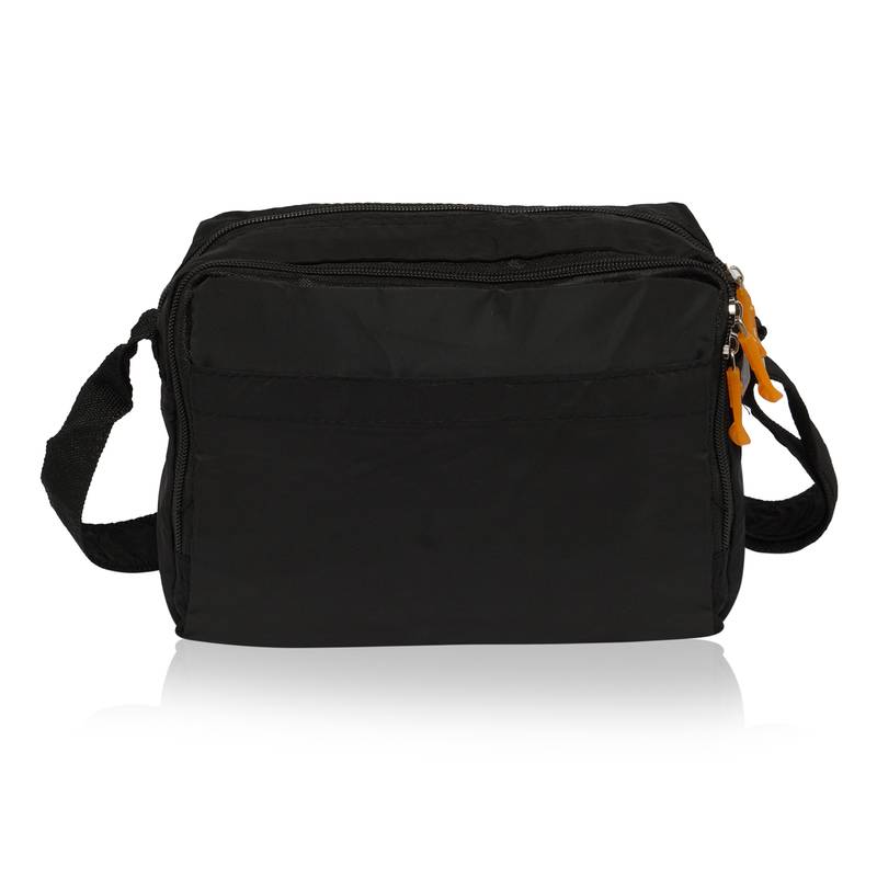 NFI essentials Men's Sling Bag Stylish Cross Body Travel Office Business Messenger Bag for Men Women (Black)