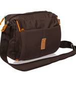 NFI essentials Men's Sling Bag Stylish Cross Body Travel Office Business Messenger Bag for Men Women (Brown)