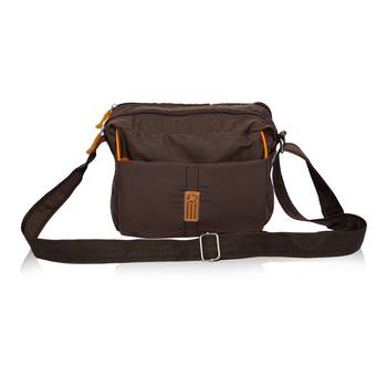 NFI essentials Men's Sling Bag Stylish Cross Body Travel Office Business Messenger Bag for Men Women (Brown) 2