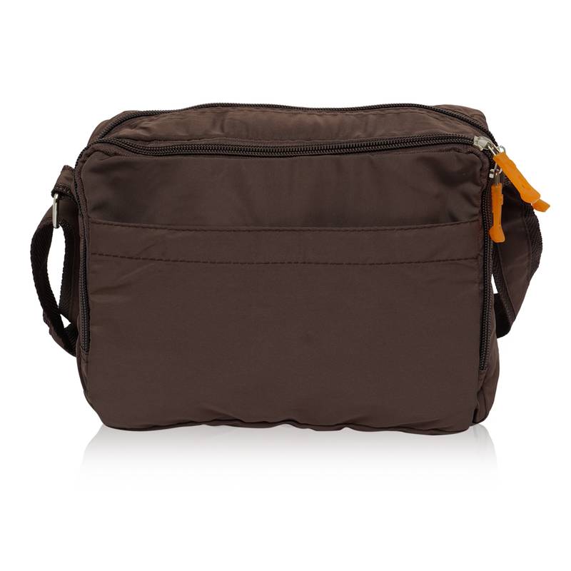 NFI essentials Men's Sling Bag Stylish Cross Body Travel Office Business Messenger Bag for Men Women (Brown)