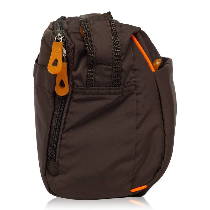 NFI essentials Men's Sling Bag Stylish Cross Body Travel Office Business Messenger Bag for Men Women (Brown)