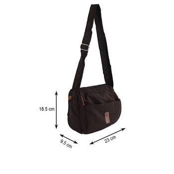 NFI essentials Men's Sling Bag Stylish Cross Body Travel Office Business Messenger Bag for Men Women (Brown) 5