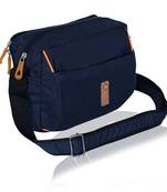 NFI essentials Men's Sling Bag Stylish Cross Body Travel Office Business Messenger Bag for Men Women (Blue)