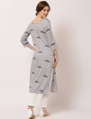Blue printed cotton ethnic-kurtis 3