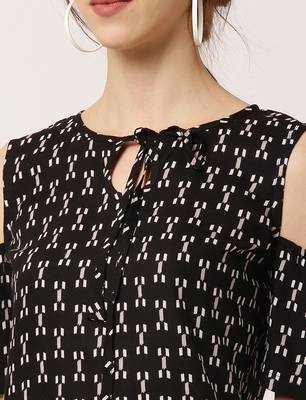 Black printed cotton ethnic-kurtis 4