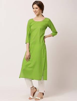 Green printed cotton ethnic-kurtis 5