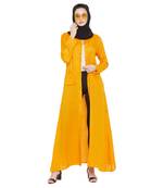Yellow plain rayon abaya