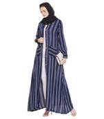 Blue plain rayon abaya