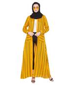 Yellow plain rayon abaya