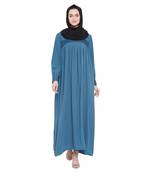 Sky-blue plain kashibo abaya