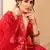 Pink digital printed art silk bridal lehenga