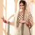 Beige digital printed art silk bridal lehenga