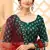 Green digital printed art silk bridal lehenga