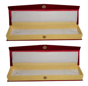 Atorakushon   Satin Maroon Jewellery Necklace Chain box Travelling  Storage Box Wedding Organised for Women pack of 2 1