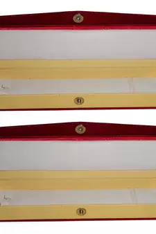 Atorakushon   Satin Maroon Jewellery Necklace Chain box Travelling  Storage Box Wedding Organised for Women pack of 2