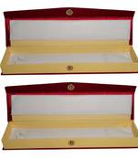 Atorakushon   Satin Maroon Jewellery Necklace Chain box Travelling  Storage Box Wedding Organised for Women pack of 2