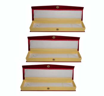 Atorakushon   Satin Maroon Jewellery Necklace Chain box Travelling  Storage Box Wedding Organised for Women pack of 3 1