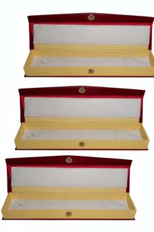 Atorakushon   Satin Maroon Jewellery Necklace Chain box Travelling  Storage Box Wedding Organised for Women pack of 3
