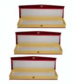 Atorakushon   Satin Maroon Jewellery Necklace Chain box Travelling  Storage Box Wedding Organised for Women pack of 3