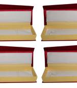 Atorakushon   Satin Maroon Jewellery Necklace Chain box Travelling  Storage Box Wedding Organised for Women pack of 4