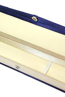 Atorakushon   Satin blue Jewellery Necklace Chain box Travelling  Storage Box Wedding Organised for Women pack of 1