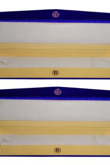 Atorakushon   Satin blue Jewellery Necklace Chain box Travelling  Storage Box Wedding Organised for Women pack of 2