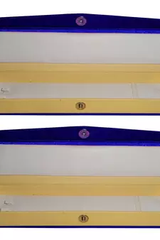 Atorakushon   Satin blue Jewellery Necklace Chain box Travelling  Storage Box Wedding Organised for Women pack of 2