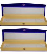 Atorakushon   Satin blue Jewellery Necklace Chain box Travelling  Storage Box Wedding Organised for Women pack of 2