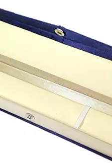 Atorakushon   Satin blue Jewellery Necklace Chain box Travelling  Storage Box Wedding Organised for Women pack of 2