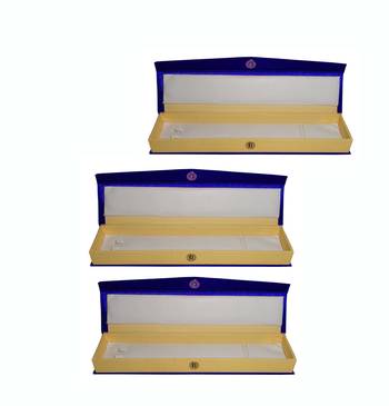 Atorakushon   Satin blue Jewellery Necklace Chain box Travelling  Storage Box Wedding Organised for Women pack of 3 1