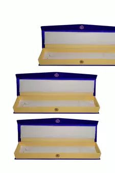 Atorakushon   Satin blue Jewellery Necklace Chain box Travelling  Storage Box Wedding Organised for Women pack of 3