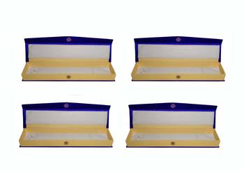 Atorakushon   Satin blue Jewellery Necklace Chain box Travelling  Storage Box Wedding Organised for Women pack of 4 1