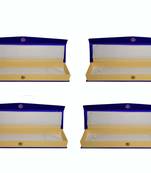 Atorakushon   Satin blue Jewellery Necklace Chain box Travelling  Storage Box Wedding Organised for Women pack of 4
