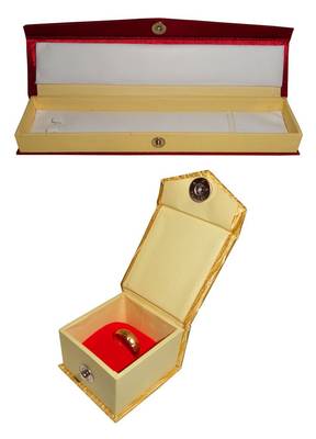 Atorakushon   Satin Maroon&gold Combo Jewellery Necklace Ring Chain Storage Box Travelling Organizer for Women pack of 2 1