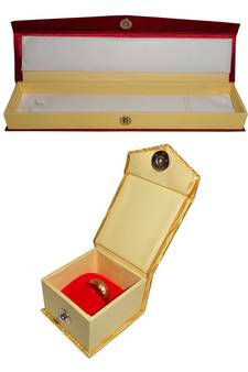 Atorakushon   Satin Maroon&gold Combo Jewellery Necklace Ring Chain Storage Box Travelling Organizer for Women pack of 2