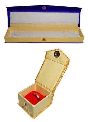 Atorakushon   Satin Blue &gold Combo Jewellery Necklace Ring Chain Storage Box Travelling Organizer for Women pack of 2 1