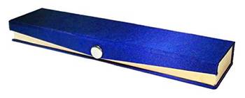 Atorakushon   Satin Blue &gold Combo Jewellery Necklace Ring Chain Storage Box Travelling Organizer for Women pack of 2 4