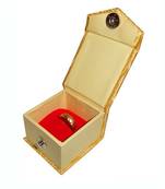 Atorakushon   Satin Golden Ring Box Jewellery Box Chain Box Wediing Organiser  Vanity Box Travelling Box 1 PCS {GOLD}
