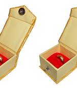 Atorakushon   Satin Golden Ring Box Jewellery Box Chain Box Wediing Organiser  Vanity Box Travelling Box 2 PCS {GOLD}