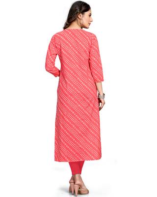 Red printed cotton ethnic-kurtis 2
