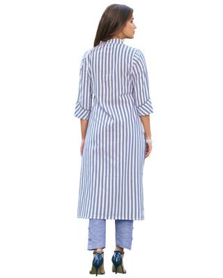 Blue printed cotton ethnic-kurtis 2