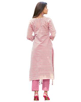 Pink printed cotton ethnic-kurtis 2