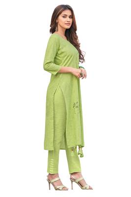 Green printed cotton ethnic-kurtis 3
