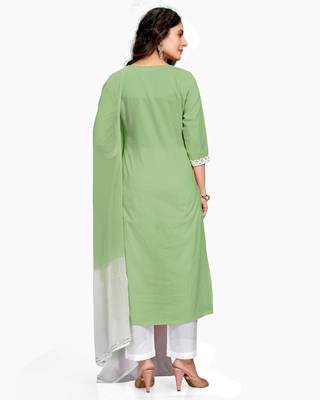 Green printed cotton ethnic-kurtis 2